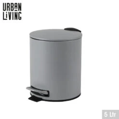 Urban Living Pedaalemmer Toulon - Betongrijs - 5L - Metaal -Leenbakker Winkel e5fa8e31ccf649a7929fbb9771717ee2