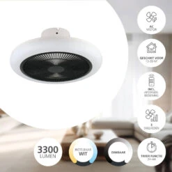 EGLO Kostena Plafondlamp Met Ventilator - LED-CCT - Wit, Zwart 9 EGLO Kostena Plafondlamp Met Ventilator - LED-CCT - Wit, Zwart -Leenbakker Winkel e628dae121d14b75afe0b6e8a3fe390a