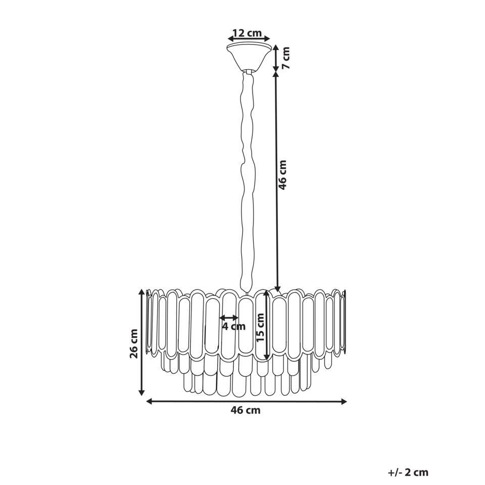 AGUARICO - Kroonluchter - Messing/Transparant - Glas 4 AGUARICO - Kroonluchter - Messing/Transparant - Glas - Afbeelding 4