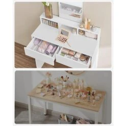 Bobbel Home - Kaptafel Met Rechthoekige Spiegel - Wit -Leenbakker Winkel e6814a062ef447f7ac86a35a8ea80177