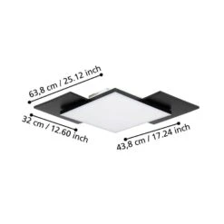 EGLO Tamuria Plafonnière - LED - Ø 28.5 Cm - Zwart/Bruin 8 EGLO Tamuria Plafonnière - LED - Ø 28.5 Cm - Zwart/Bruin -Leenbakker Winkel e71b5dc2a302471e80e8018825d3cd36