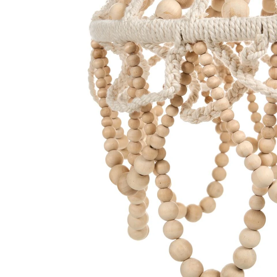 MENIK - Kroonluchter - Lichtbruin - Rubberhout 7 MENIK - Kroonluchter - Lichtbruin - Rubberhout - Afbeelding 7