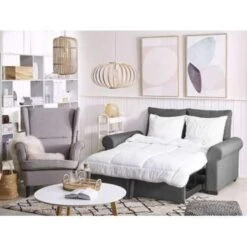 Beliani Slaapbank - SILDA Grijs Polyester -Leenbakker Winkel e8269039aeed45619ea38e78d90d67cb