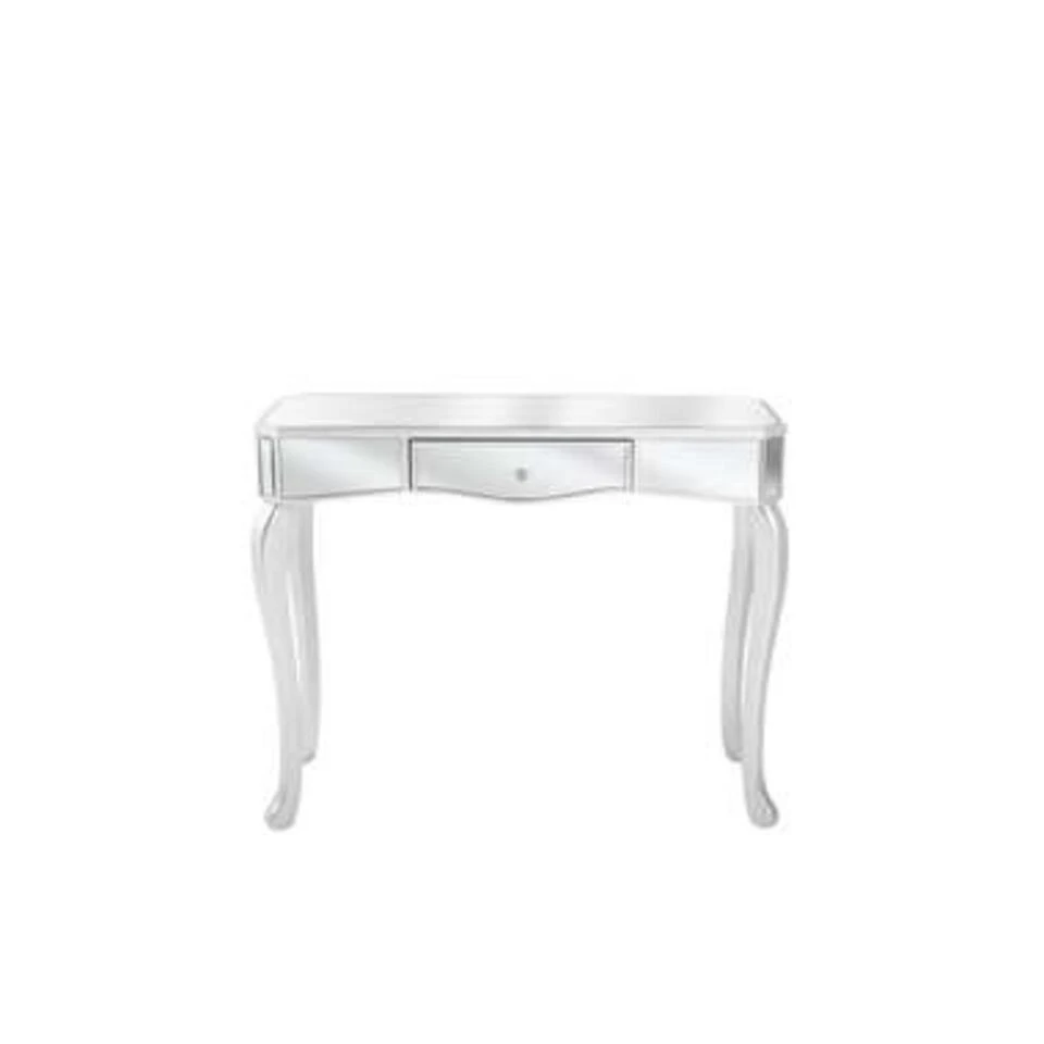 Beliani Consoletafel CARCASSONNE - Zilver Glas 3 Beliani Consoletafel CARCASSONNE - Zilver Glas - Afbeelding 3