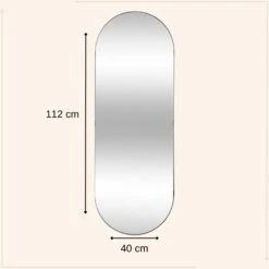 MISOU Spiegel Passpiegel Zwart Ovaal Hangend 112x40cm Glas Spiegels 15 MISOU Spiegel Passpiegel Zwart Ovaal Hangend 112x40cm Glas Spiegels -Leenbakker Winkel eaa0720086e2476db1787a1f5c0f8b8a