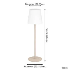 EGLO Fiorana Tafellamp - E14 - 53 Cm - Zandkleur/Beige/Wit -Leenbakker Winkel eb9e7cad180145f7a0588fa20dd410f8