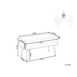 DURHAM - Hocker - Grijs - Fluweel -Leenbakker Winkel ed838231c7bd458e98a83633d1ba651e