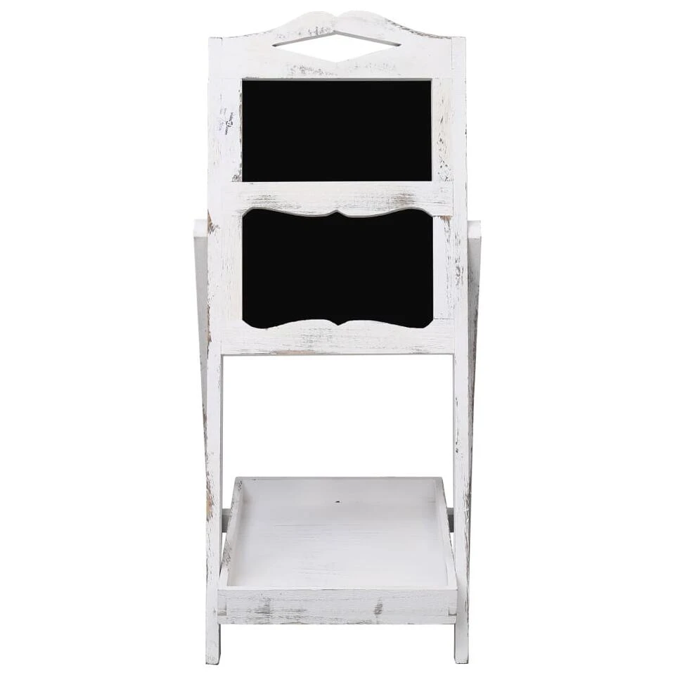 VidaXL Krijtbord Op Standaard 33x39x75 Cm Hout Wit 2 VidaXL Krijtbord Op Standaard 33x39x75 Cm Hout Wit - Afbeelding 2