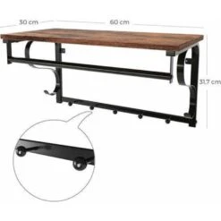 Parya Home - Wandkapstok - Metaal - Bruin -Leenbakker Winkel eee57b5867b14be1b22803eb0c6213e8