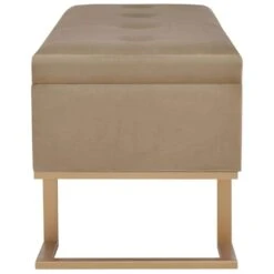 VidaXL Bankje Met Opbergvak 105 Cm Fluweel Beige -Leenbakker Winkel ef7c64732d174e65b81bde36ebe90e4c