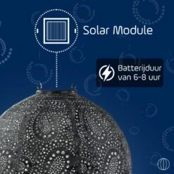 LUMIZ Solar Lampion Paisley Rond - 30 Cm - Donker Grijs -Leenbakker Winkel f09453fbd2dc4522bb79096a214ed58d