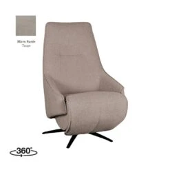 LABEL51 Fauteuil Odense - Taupe - Micro Suede - Elektrisch - 87x68x110 Cm -Leenbakker Winkel f25a6fe79523486082fcae2d08a646fc