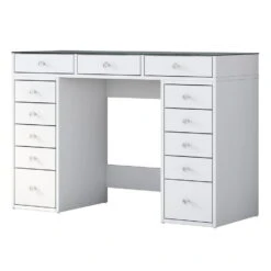 Arabic House Kaptafel Wit/Glas - 120x44,5x79,8cm - Beyas -Leenbakker Winkel f291230c90bf4786953b74036bdc4191