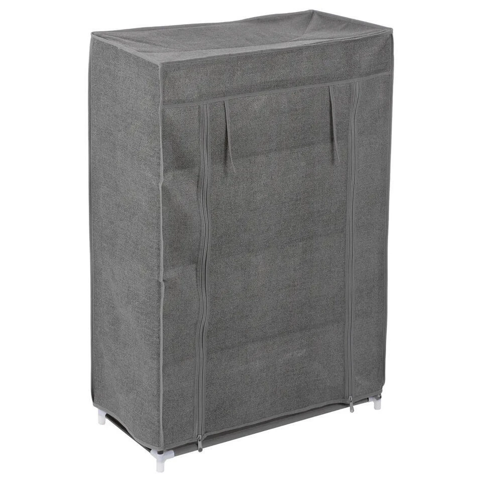 5Five Schoenenrek/schoenenkast - Grijs - Kunststof - 59 X 29 X 89 Cm 2 5Five Schoenenrek/schoenenkast - Grijs - Kunststof - 59 X 29 X 89 Cm - Afbeelding 2