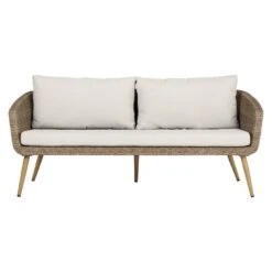 Lisomme Fien Rotan Tuinbank Zand - Met Zitkussens -Leenbakker Winkel f2c4b45793fd47e5be2228bd1b6b806f