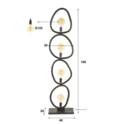 Hoyz Collection - Vloerlamp Pebble 4-lichts - Artic Zwart 7 Hoyz Collection - Vloerlamp Pebble 4-lichts - Artic Zwart -Leenbakker Winkel f3c55d5073bf44e9b8e1a08ccdb6b9d1