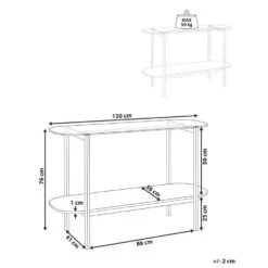 LOVELL - Sidetable - Lichtbruin/Zilver - Hout -Leenbakker Winkel f494015443384cd68aae3d3f9979e099