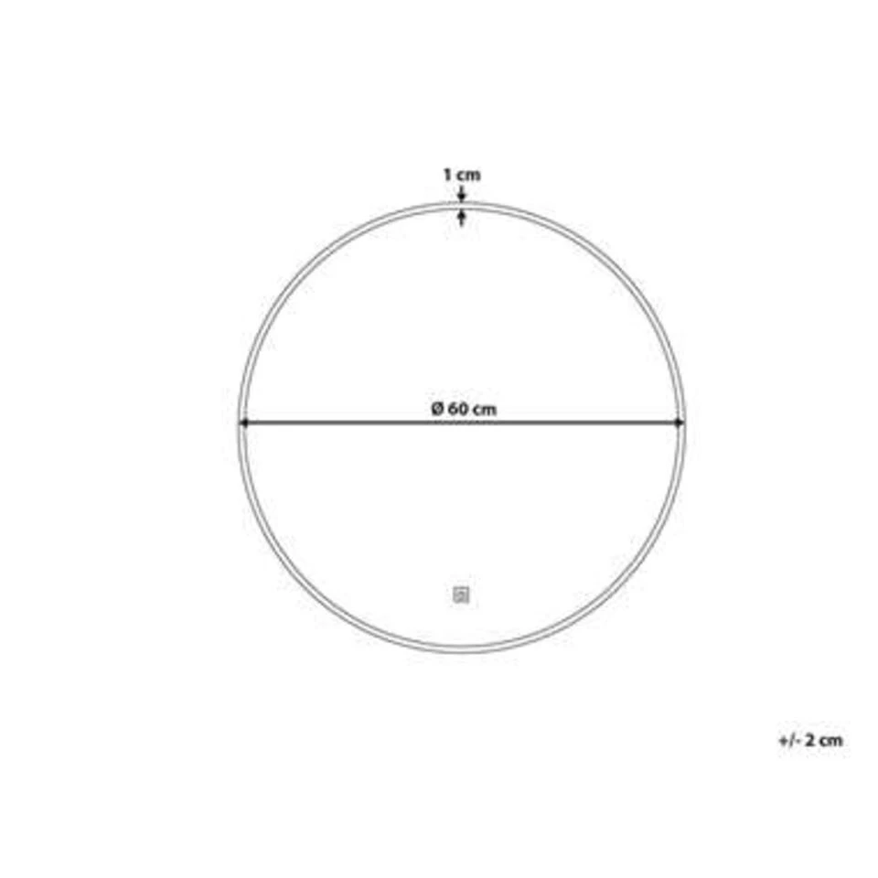 Beliani Badkamerspiegel CALLAC - Zilver Glas 2 Beliani Badkamerspiegel CALLAC - Zilver Glas - Afbeelding 2