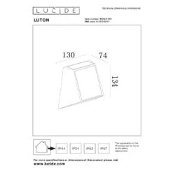 Lucide LUTON Wandlamp - Zwart -Leenbakker Winkel f7deb301738d46ce83f7deea00581bb8