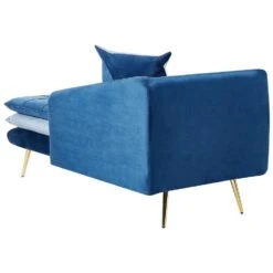 GONESSE - Chaise Longue - Blauw - Fluweel 14 GONESSE - Chaise Longue - Blauw - Fluweel -Leenbakker Winkel f963b3585af145d9b989be59cf929673