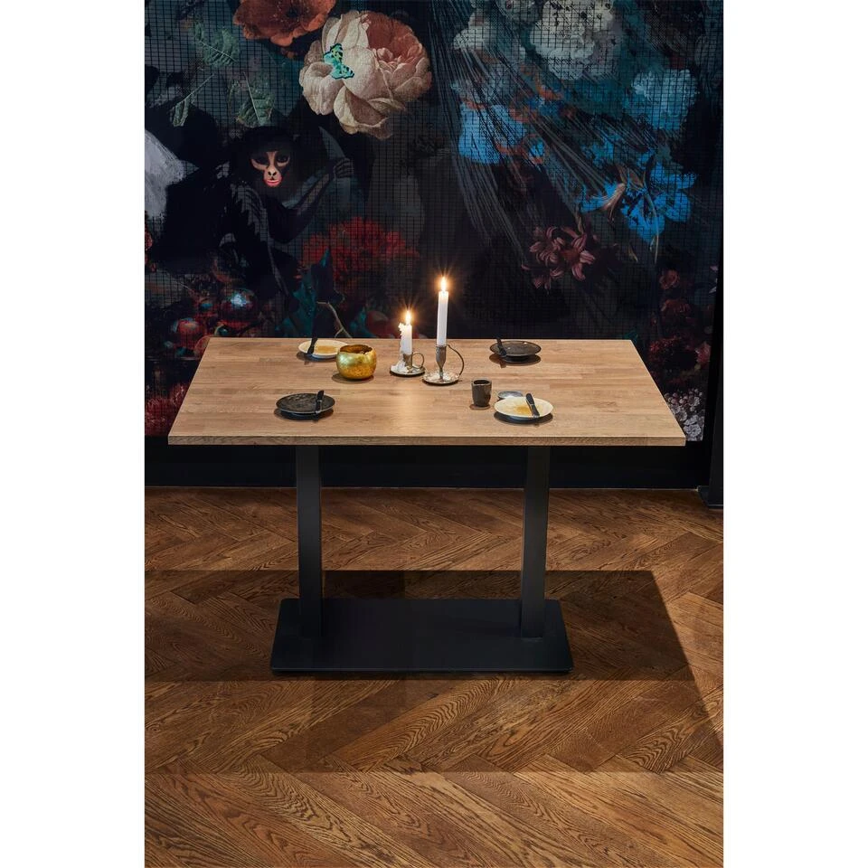 WOOOD Bistro Dubbele Vierkante Buisvoet - Metaal - Zwart - 72x80x40 2 WOOOD Bistro Dubbele Vierkante Buisvoet - Metaal - Zwart - 72x80x40 - Afbeelding 2