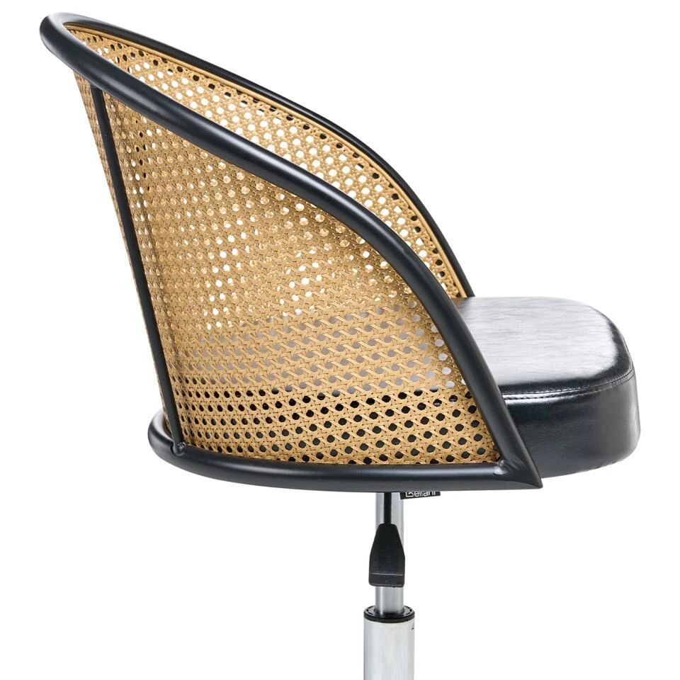 BALTIMORE - Bureaustoel - Zwart - Kunstleer 6 BALTIMORE - Bureaustoel - Zwart - Kunstleer - Afbeelding 6