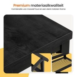 Goliving Schoenenrek - Schoenenbank - Halbank - Industrieel - Zwart -Leenbakker Winkel fa7ac7e5aba242b9bce93c1ebb5fa5da