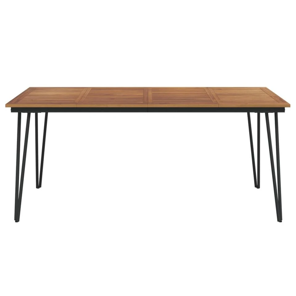 VidaXL - Tuintafel Met Haarspeldpoten - Bruin - Hout - 180 X 90 X 75 Cm 3 VidaXL - Tuintafel Met Haarspeldpoten - Bruin - Hout - 180 X 90 X 75 Cm - Afbeelding 3