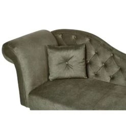 LATTES II - Chaise Longue - Olijfgroen - Linkerzijde - Fluweel -Leenbakker Winkel fabfdca2f923446686c07d15601b0d6e