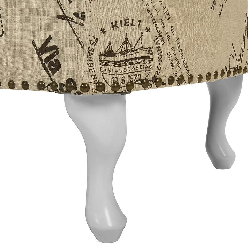 NIMES - Chaise Longue - Beige - Linkerzijde - Polyester 9 NIMES - Chaise Longue - Beige - Linkerzijde - Polyester - Afbeelding 9