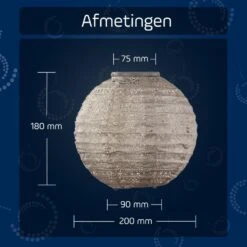 LUMIZ Solar Lampion Spectare Rond - 20 Cm - Licht Taupe -Leenbakker Winkel fb53cc5931014ad5ae8c6a2bf52a22cc