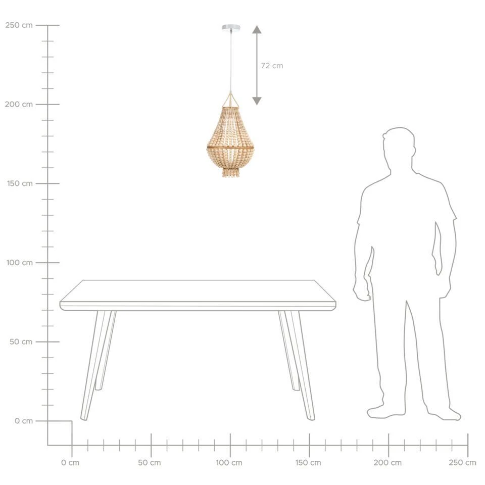 KUMBUKKAN - Kroonluchter - Lichtbruin - Rubberhout 11 KUMBUKKAN - Kroonluchter - Lichtbruin - Rubberhout - Afbeelding 11
