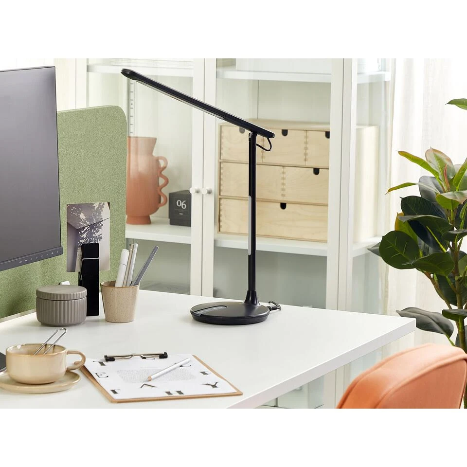 Beliani Bureaulamp DRACO - Zwart Aluminium 4 Beliani Bureaulamp DRACO - Zwart Aluminium - Afbeelding 4