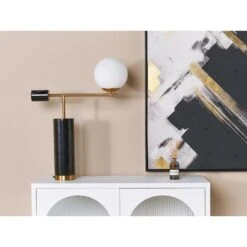 Beliani Tafellamp HONDO - Zwart Marmer -Leenbakker Winkel fde62ab700e748daa95804993fec2b95