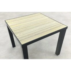 VDG Nola Tuintafel 90x90 Cm. - Antraciet/Houtlook -Leenbakker Winkel fde96b4ecaf04a4588b387b6e48903ca