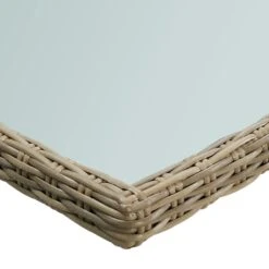 VidaXL - Tuintafel - Bruin - Glas En Poly Rattan - 200x100x74 Cm -Leenbakker Winkel fdf13bdbc40944519c7bf4ed71e11a20