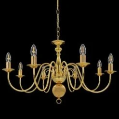 VidaXL Kroonluchter 8xE14 Goudkleurig -Leenbakker Winkel ffff22a36218489d97f5c06bad9c2221