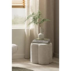 Poef Sandy - Zand - Ø38x35 Cm -Leenbakker Winkel sf 11999539 1010