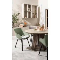 Tuintafel Saône - Acacia/greywash - 76xØ120 Cm -Leenbakker Winkel sf 50153056 9070