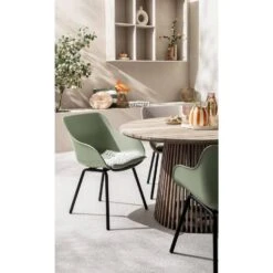 Tuintafel Saône - Acacia/greywash - 76xØ120 Cm -Leenbakker Winkel sf 50153056 9071